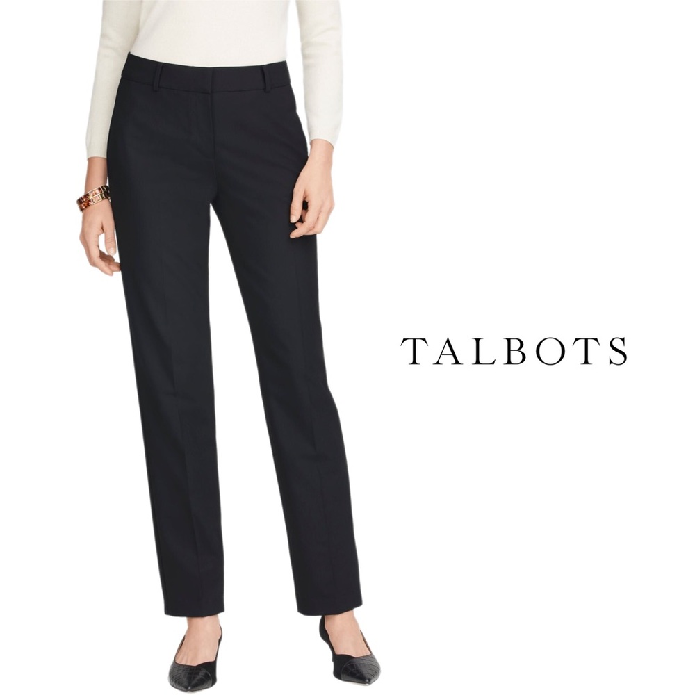 NEW Talbots Signature Straight leg Pant in Black